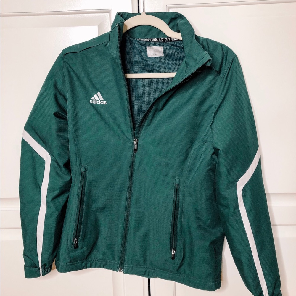 Green Adidas Zip Up Jacket